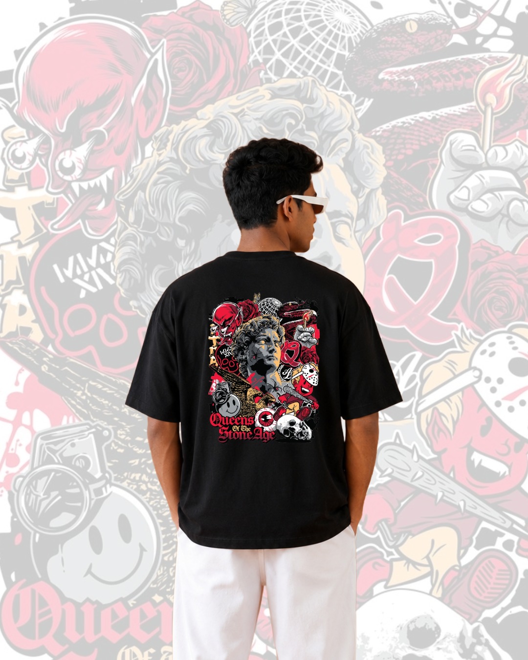 Premium Cotton Drop Shoulder T-Shirt for Men | 170 GSM Oversized Casual Tee | Soft & Comfortable